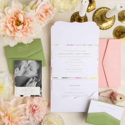 floral background wedding invitation
