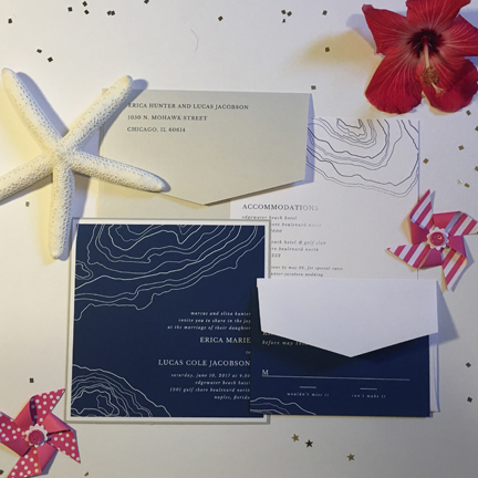 ocean wedding invitation
